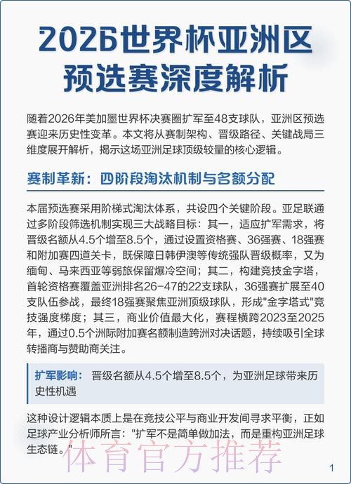 2026世界杯比赛精准推荐与深度分析